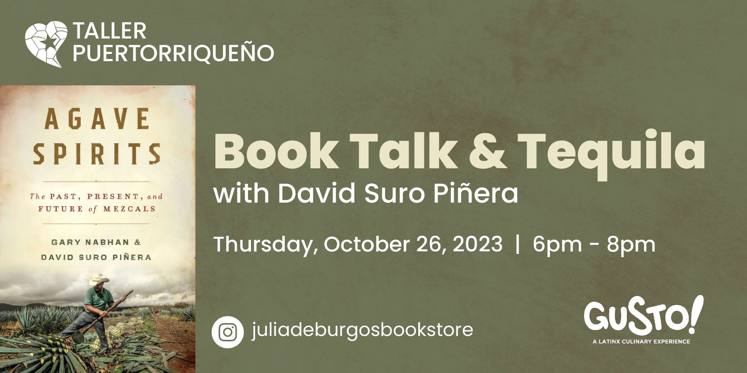 Agave Spirits Book Talk & Tequila | Julia de Burgos Bookstore